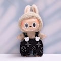 Miniatyrbild 1 av 7: /NC/17cm Labubu Lyx Klädset Macaron, Exklusive Dockor, Passar Labubu Generation 1 och 2 Black overalls