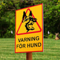Miniatyrbild 2 av 2: /Hc/VARNING FÖR HUND Skylt - Hundskylt / Varningsskylt / A5 flerfärgad