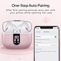 Miniatyrbillede 3 af 3: INF Trådløse høretelefoner med mikrofon og touch-kontrol Rosa