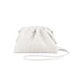 PU Vävd Väska Satchel Moln Mini Läderkoppling{GKS} vit