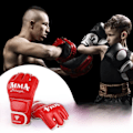 Miniatyrbillede 2 af 2: /NN/2 stk. Børneboksehandsker PU Læder Kamphandsker Sandsæk Kickboxing Thaihandsker Professionelle til Børnetræning 02 Sort