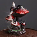 Miniatyrbillede 1 af 4: Backflow røgelsesbrænder, håndlavet keramisk backflow røgelsesholder Cascading røgelsesbrænder, kreativ svampeform_NN