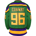 Miniatyrbillede 3 af 4: Herr Mighty Ducks 96 Charlie Conway 99 Adam Banks 33 Greg Goldberg Film Hockeytrøje Grøn 96 M