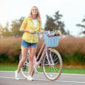 Miniatyrbillede 5 af 5: [NT] Cykelkurv i Plast Rattan, Frontmonteret Kurv Opbevaring, PE Vævet Justerbar