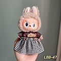 Miniatyrbild 1 av 7: /NC/Labubu Kläder Klänning Labubu Märkeskläder Outfit 17cm Plyschdocka Liten Doft Vind Rem Klänningsset Labubu Kläder 5