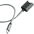 Miniatyrbilde 3 av 3: Typ C-grensesnitt ladekabel for Vuse Alto magnetisk lader ledning universell design 45 cm (grå Typ-WELLNGS/NT/