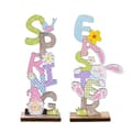 Eco-Friendly Wood Craft, Versatile Easter Decor, Wooden Rabbit Table Decorations for Spring Holiday Table, Rustic Easter Bunny