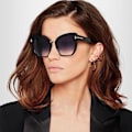 Miniatyrbillede 1 af 2: NN-Store solbriller inspireret af 2025 modetrends Sort Black one size