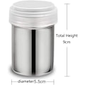 Miniatyrbilde 2 av 2: 2 stk Sukker- og Saltstrøere, 200 ml Rustfritt Stål Sjokoladestrøer Sukker- og Saltstrøer Kakao- og Kaffestrøer Sil for Kjøkken Håndverk 2 stk