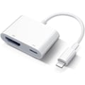 Pikkukuva 1 / 2: NN-iPhone iPad HDMI-sovitin TV Lightning - HDMI Plug and Play -kaapeli iPhone 14/13/12/SE/11/XS/XR/X/8/7/iPadille TV:hen/HDTV:hen/Monitoriin/Projektoriin