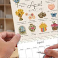 Miniatyrbillede 3 af 4: [NT] 2025 Bucket List Kalender, 12 Måneders Vægkalender, 2025 Vægkalender To-Do Liste Noter Kalender