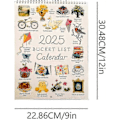 Miniatyrbillede 4 af 4: [NT] 2025 Bucket List Kalender, 12 Måneders Vægkalender, 2025 Vægkalender To-Do Liste Noter Kalender