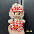 Miniatyrbild 1 av 7: /NC/Labubu Kläder Klänning Labubu Märkeskläder Outfit 17cm Plyschdocka Liten Doft Vind Rem Klänningsset Labubu Kläder 17