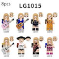 Miniatyrbillede 1 af 2: /NN/8 stk. Taylor Swift Action Figure Byggeklodser Samling Minifigurer Mini Figurer Legetøj Swiftie Gaver