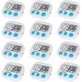 12-pack Digital Kitchen Timer With On/Off Button, Loud Alarm