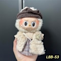 Miniatyrbild 1 av 7: /NC/Labubu Kläder Klänning Labubu Märkeskläder Outfit 17cm Plyschdocka Liten Doft Vind Rem Klänningsset Labubu Kläder 11