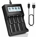 Miniatyrbillede 1 af 2: USB Universal Smart 18650 Batterioplader med LCD Display Automatisk til Li-ion Ni-Mh/Ni-Cd LiFePO4 AA AAA AAAA C RCR123 Batteri/NC/