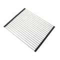 Rullbart oppvaskstativ i rustfritt stål - Sammenleggbart 45 x 35 cm/NC/