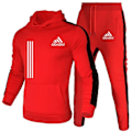 Miniatyrbillede 4 af 5: 2-delt herre tracksuit 2024 efterår vinter jogging sportstøj sæt sweatshirts hættetrøjer jakker og træningsbukser herretøj grå B S