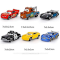 Miniatyrbillede 2 af 5: 6 stk. Pixar Cars Lynet McQueen Racerbil Børnelegetøjssamling Sæt Gave