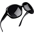 Miniatyrbillede 1 af 2: /Hc/Polariserede Dame Solbriller Oversized UV400 Briller Mode og
