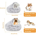 Miniatyrbilde 3 av 5: [NT] Beroligende katteseng liten hundeseng, innendørs kattehuleseng, sklisikker bunn maskinvaskbar angstreduserende hette kjæledyrseng (under 7 kg)