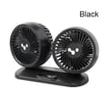 Miniatyrbillede 1 af 5: Bil Dual Head Ventilator Køleventilator SORT Sort