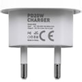 Miniatyrbillede 2 af 2: Oplader - Hurtigoplader - Adapter + Kabel 20W USB-C 2m Kabel Hvid 1-Pak/NT/