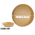 Miniatyrbillede 1 af 2: /NN/300 stk. Store Engangs Bagepapir til Air Fryer Firkantede 23 cm Non-stick Airfryer Bagepapir til Madlavning Dampkurv SMTX 16CM Rund 50 STK