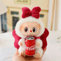 Miniatyrbild 1 av 7: /NC/Labubu Första & Andra Generationen Plysch Snögubbe Hänge Babykläder för Party Outfit för Dockor & Tillbehör Rose red bow set (doll not included)