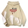 Stranger Things Hettegenser Oversized Genser Med Snorhette Og Kengurulomme For Uformelt Gatebruk Khaki 2XL Khaki 2XL