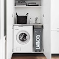 Miniatyrbild 2 av 2: 45L Smal Hopfällbar Tvättkorg med 4 Hjul Smal Vikbar Tvättkorg Rektangulär Tvättkorg för Förvaring av Kläder Hemma (Mörkgrå)/NC/