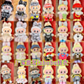 Miniatyrbild 5 av 7: /NC/Endast Kläder Labubu Docka Handgjord Dekoration Tyg Tröja Leksak Tyg Färgglad Kostym Set Labubu Tecknad Klänning 9