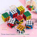 Pikkukuva 2 / 3: 3 cm pieni Rubikin kuutio 3 tasoa avaimenperällä Rubikin kuution riipus opettavainen lelu lasten älykkyys Rubikin kuutio (ilman avaimenperää) Without keychain/NT/