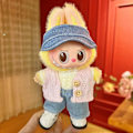 Miniatyrbillede 1 af 7: /NC/Kun tøj Anden generation tegneserie LABUBU Sid Party Series Dukke Frakke Vinter Sweater Sæt Labubu Legetøj Tøj 2