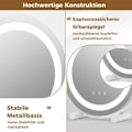 Miniatyrbild 2 av 2: Ø 30 cm Dimbar sminkspegel med belysning, pekknapp & minnesfunktion_NN