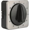 Köksstimer Magnetisk 60 Minuter Uppdragbar Mekanisk Timer Rostfritt Stål För Hembakat Matlagning Ugn