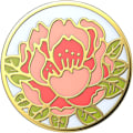 Miniatyrbilde 1 av 2: [NT]POPSOCKETS Emalj Blomstrende Peon Rosa Avtakbart Grep med Stativfunksjon Premium