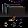 Miniatyrbillede 3 af 5: /Hc/Gaming Musemåtte med LED-lys - RGB - Vælg størrelse Sort 80x30 cm