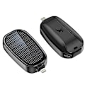Miniatyrbilde 1 av 2: Mini solcellelader nøkkelring powerbank for mobiltelefon 1200mAh [FW] Black: For Lightning
