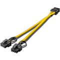 Pikkukuva 2 / 2: [NT] Virtalähdekaapeli 8-nastainen naaras - kaksois 6+2 uros PCIe:lle