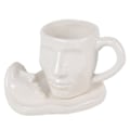 Miniatyrbillede 1 af 5: [NT] Abstrakt ansigt kaffekopper underkop sæt mode vand drikkekop til hjemmekøkken kontor 1Cs