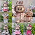 Miniatyrbild 3 av 7: /NC/58cm Zimomo Docka Vinyl Labubu Plysch Kläder Söt Klänning Outfit Kläder Endast Labubu 58cm clothes without doll M large hamburger backpack