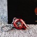 Miniatyrbillede 1 af 5: Elektrisk Mini Turbo Turbolader Nøglering Spindende Turbine Nøgleringsvedhæng one size Red