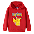 Miniatyrbilde 1 av 5: Tegneserie Pikachu langermet hettegenser for barn genser rød 150cm