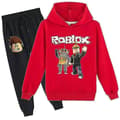 Roblox Hettegenser Sett Barn Varm Hettegenser Klær Roblox Trykt Hettegenser R rød 170cm