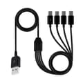 Multi USB-C-splitterkabel 4-i-1 snabbladdningskabel med 4 Typ-C-hankontakter för telefoner och surfplattor/NC/