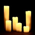 Miniatyrbild 1 av 2: LED-blockljus vax set med 6_NN