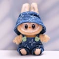 Miniatyrbilde 2 av 7: /NC/17cm Labubu Luksus Klesett Macaron, Eksklusive Dukker, Passer for Labubu Generasjon 1 og 2 blue hat