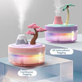 Miniatyrbillede 3 af 4: Mikro Landskab Luftfugter, med 320 ml vandtank, justerbar tågetilstand og skiftende LED-lys, automatisk vandfri slukning